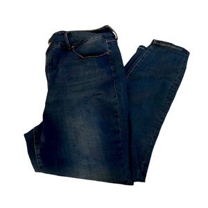 Just Fab blue jeans slim fit sz 18 w zipper button close cotton/poly/rayon mix